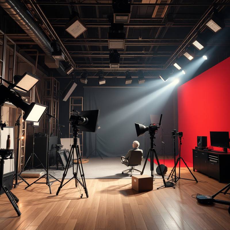 Estudio de filmación profesional con diversas locaciones