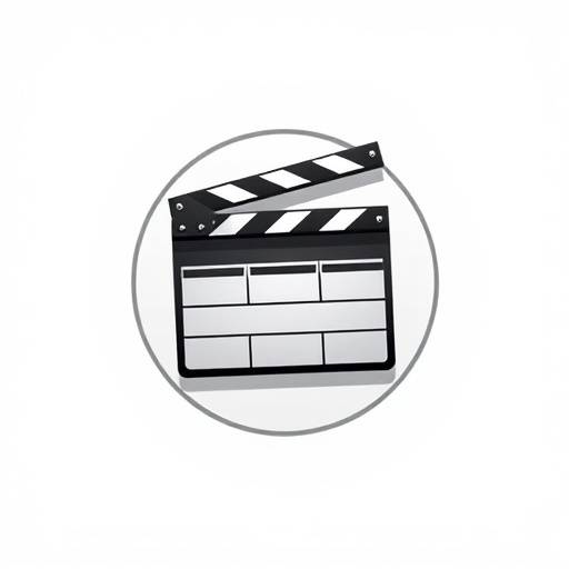 Logo de Estudio Variado: una claqueta de cine estilizada sobre un círculo.